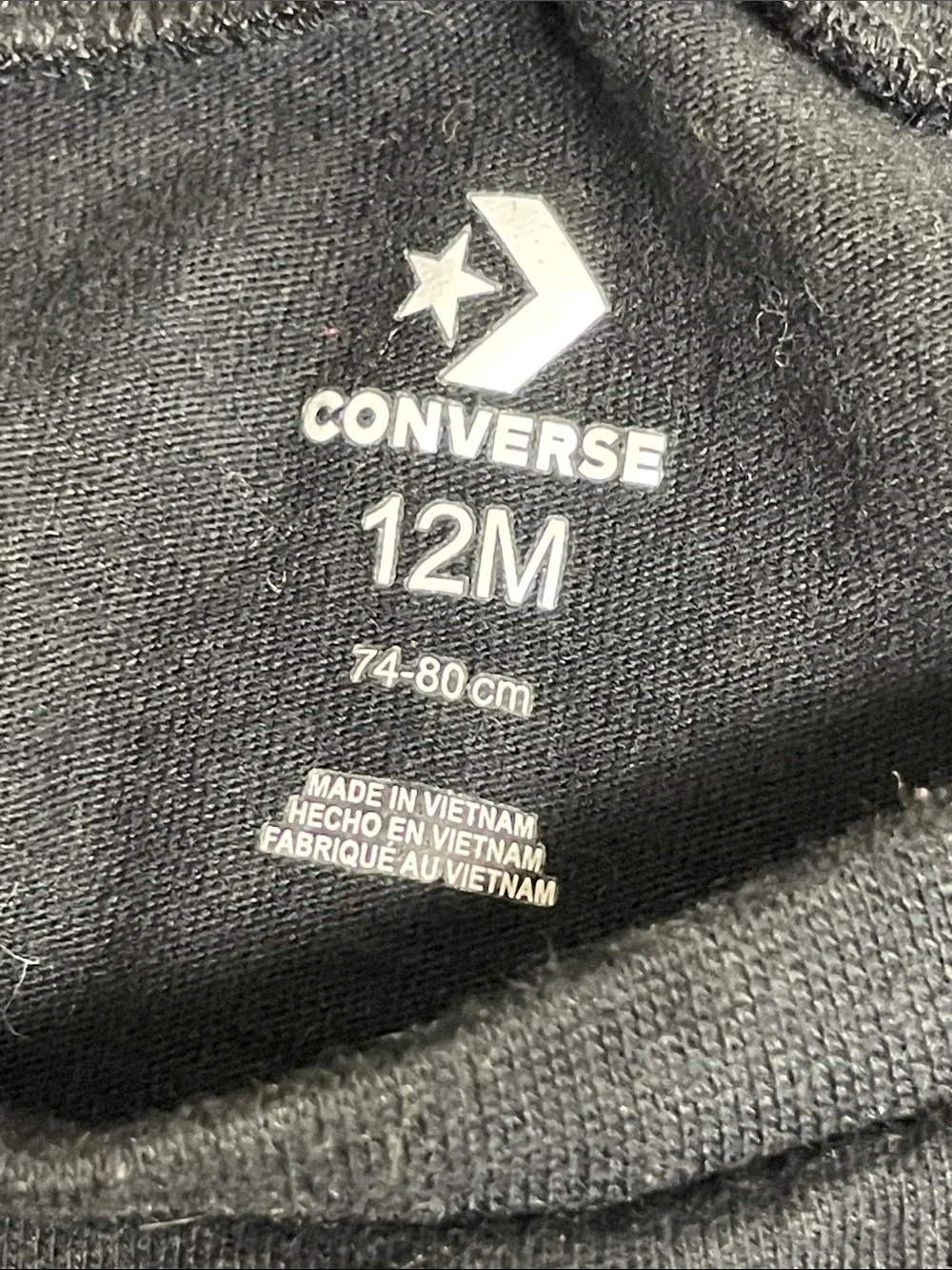 Converse Black Long-Sleeve Chick Taylor All Star Peplum Baby 24 Months Dress